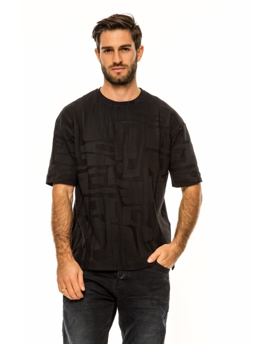 T-shirt Vittorio μαύρο ΚΟΝΤΟΜΑΝΙΚΕΣ