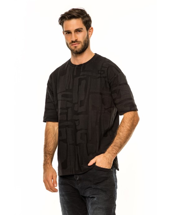 T-shirt Vittorio μαύρο ΚΟΝΤΟΜΑΝΙΚΕΣ