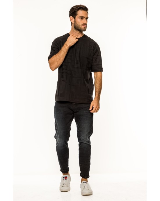 T-shirt Vittorio μαύρο ΚΟΝΤΟΜΑΝΙΚΕΣ