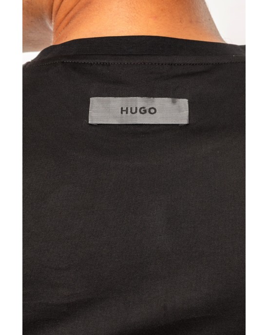 T-Shirt Hugo μαύρο ΚΟΝΤΟΜΑΝΙΚΕΣ