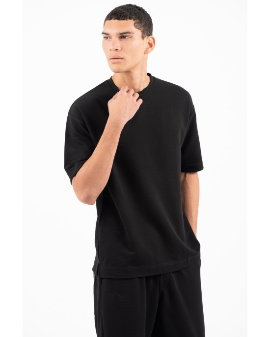 T-shirt Vittorio Sento μαύρο ΚΟΝΤΟΜΑΝΙΚΕΣ