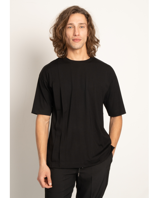 T-shirt Vittorio μαύρο ΚΟΝΤΟΜΑΝΙΚΕΣ