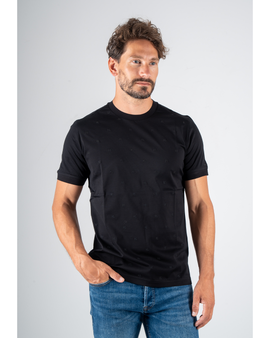 T-shirt Karl Lagerfeld μαύρο ΚΟΝΤΟΜΑΝΙΚΕΣ