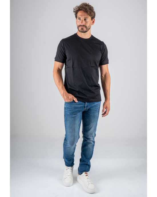 T-shirt Karl Lagerfeld μαύρο ΚΟΝΤΟΜΑΝΙΚΕΣ