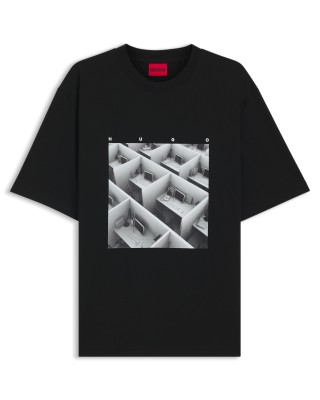 T-Shirt Hugo μαύρο