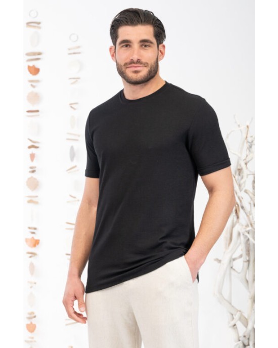 T-shirt Vittorio μαύρο ΚΟΝΤΟΜΑΝΙΚΕΣ