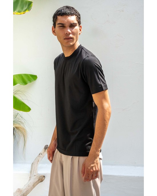 T-shirt Vittorio μαύρο ΚΟΝΤΟΜΑΝΙΚΕΣ