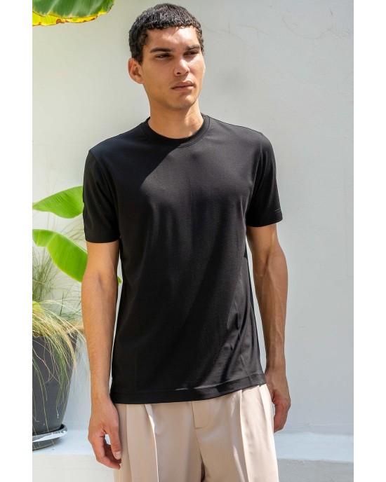 T-shirt Vittorio μαύρο ΚΟΝΤΟΜΑΝΙΚΕΣ