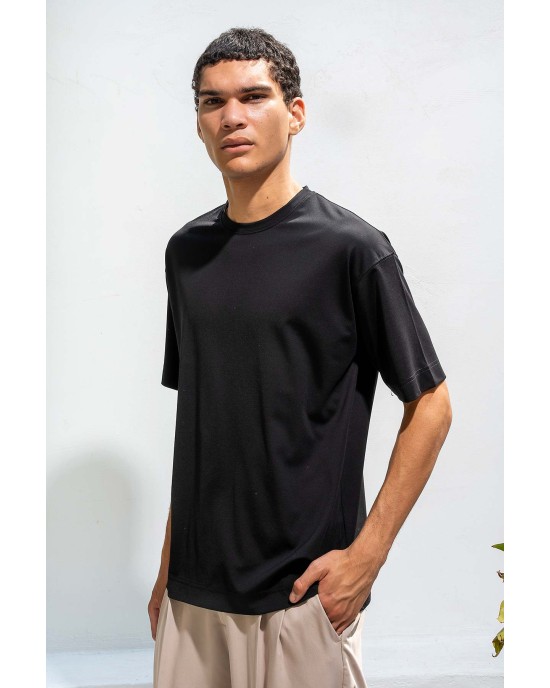 T-shirt Vittorio μαύρο ΚΟΝΤΟΜΑΝΙΚΕΣ