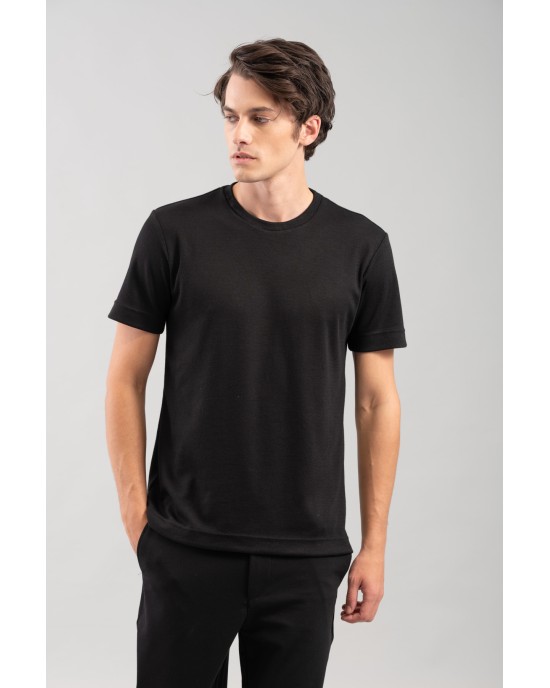 T-shirt Vittorio μαύρο ΚΟΝΤΟΜΑΝΙΚΕΣ