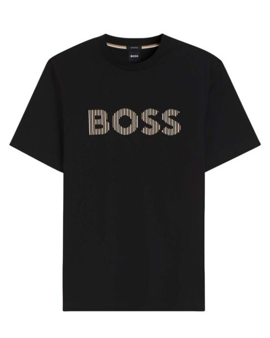 T-Shirt Boss μαύρο ΚΟΝΤΟΜΑΝΙΚΕΣ