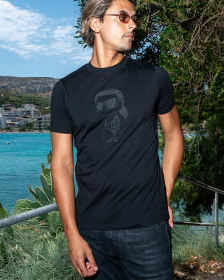 T-shirt Karl Lagerfeld μαύρο