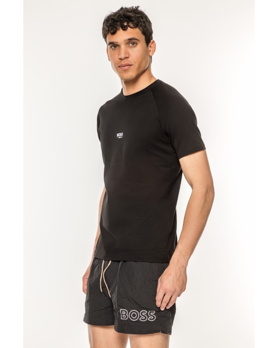 T-Shirt Boss μαύρο ΚΟΝΤΟΜΑΝΙΚΕΣ