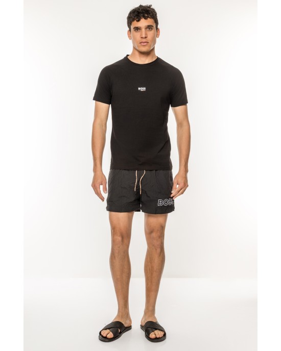 T-Shirt Boss μαύρο ΚΟΝΤΟΜΑΝΙΚΕΣ