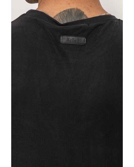 T-Shirt Rebel μαύρο ΚΟΝΤΟΜΑΝΙΚΕΣ
