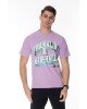 T-shirt Franklin Marshall Μωβ T-shirt Franklin Marshall Μωβ