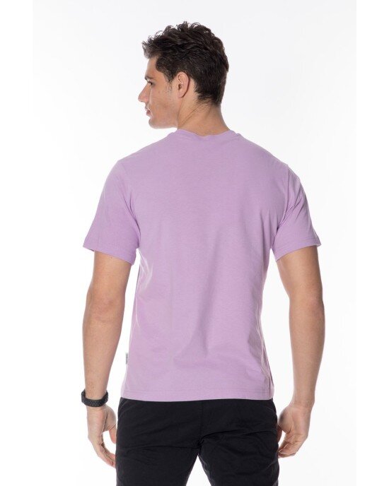 T-shirt Franklin Marshall Μωβ T-shirt Franklin Marshall Μωβ