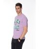 T-shirt Franklin Marshall Μωβ T-shirt Franklin Marshall Μωβ