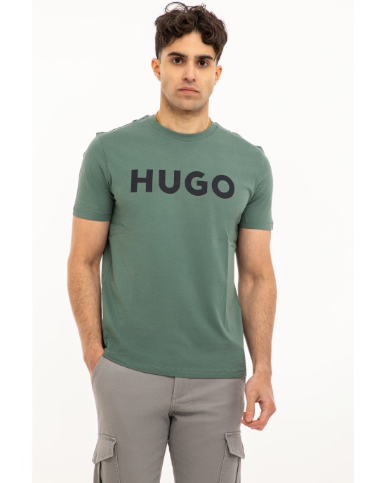 T-Shirt Hugo λαδί ΚΟΝΤΟΜΑΝΙΚΕΣ