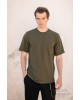 T-shirt Jack n Jones λαδί ΚΟΝΤΟΜΑΝΙΚΕΣ