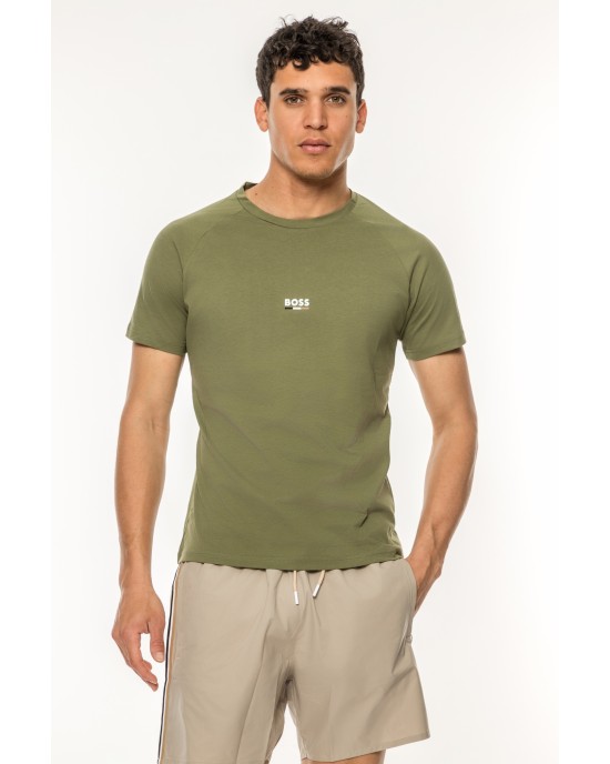 T-Shirt Boss λαδί ΚΟΝΤΟΜΑΝΙΚΕΣ