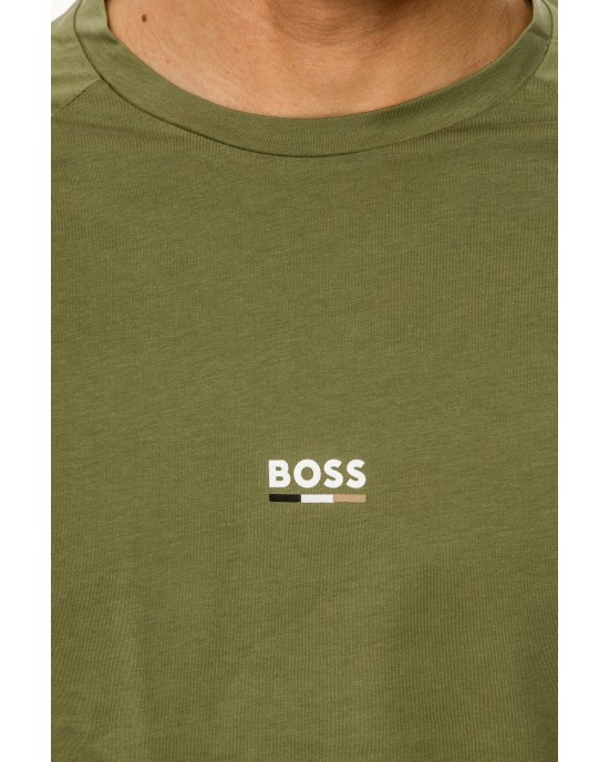 T-Shirt Boss λαδί ΚΟΝΤΟΜΑΝΙΚΕΣ