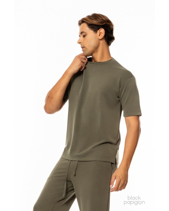 T-shirt Vittorio Jordan λαδί ΚΟΝΤΟΜΑΝΙΚΕΣ