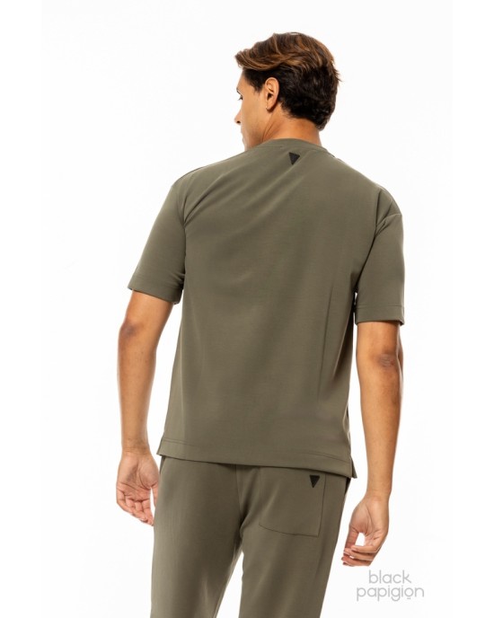 T-shirt Vittorio Jordan λαδί ΚΟΝΤΟΜΑΝΙΚΕΣ