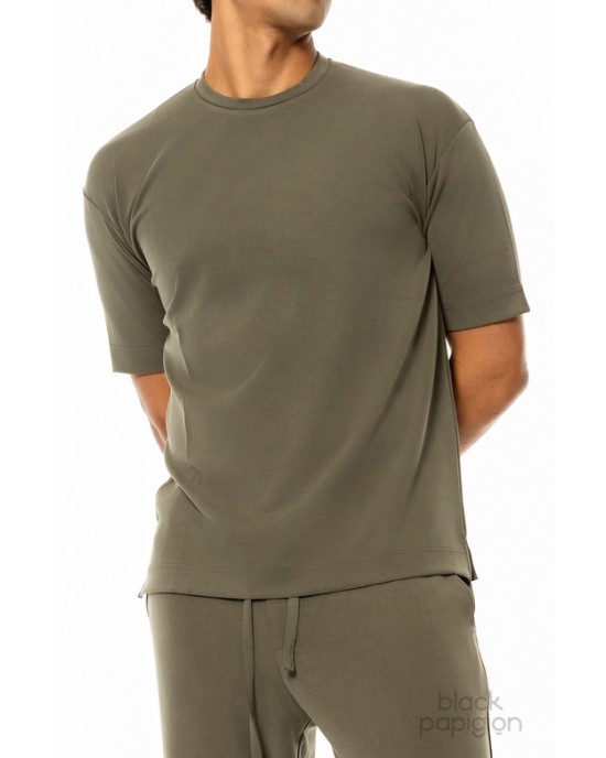 T-shirt Vittorio Jordan λαδί ΚΟΝΤΟΜΑΝΙΚΕΣ