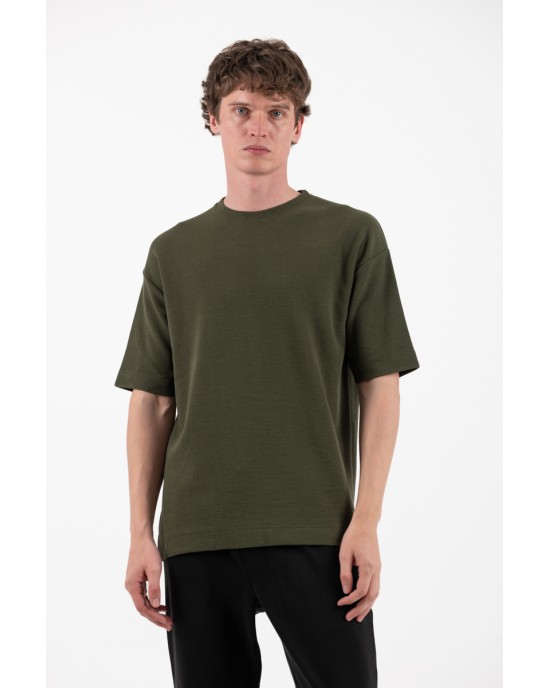 T-shirt Vittorio λαδί ΚΟΝΤΟΜΑΝΙΚΕΣ