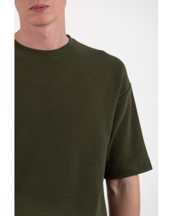 T-shirt Vittorio λαδί ΚΟΝΤΟΜΑΝΙΚΕΣ