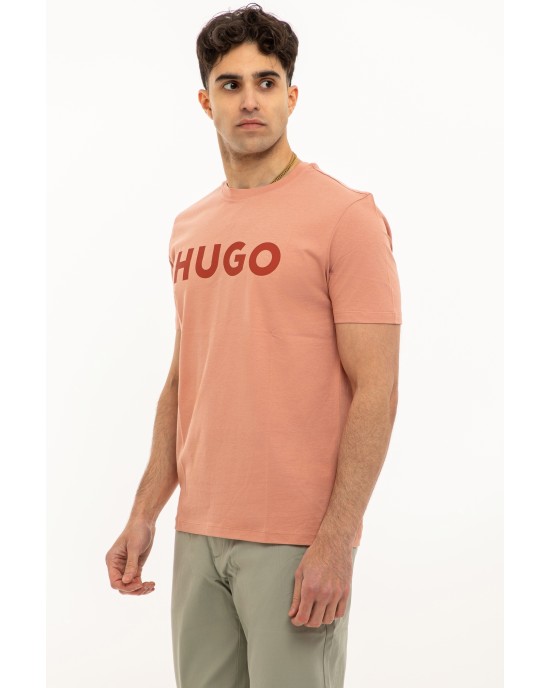 T-Shirt Hugo σομόν ΚΟΝΤΟΜΑΝΙΚΕΣ