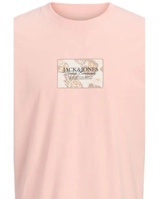 T-shirt Jack n Jones σομόν ΚΟΝΤΟΜΑΝΙΚΕΣ