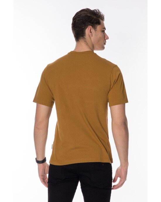 T-shirt Franklin Marshall μουσταρδί T-shirt Franklin Marshall μουσταρδί