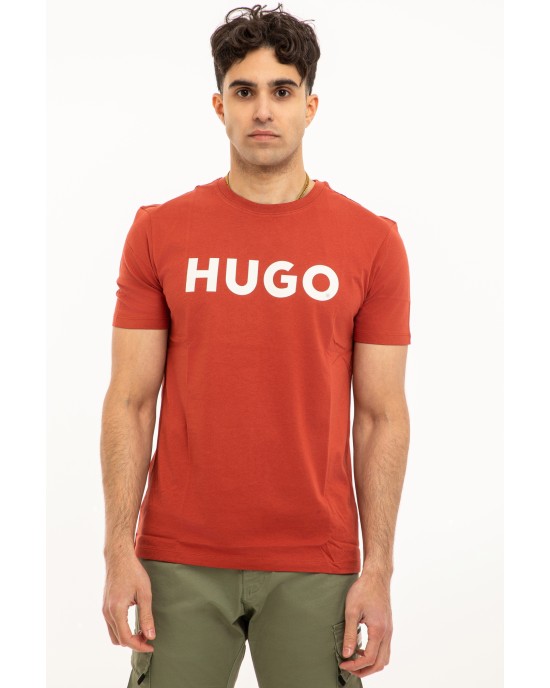 T-Shirt Hugo κεραμιδί ΚΟΝΤΟΜΑΝΙΚΕΣ