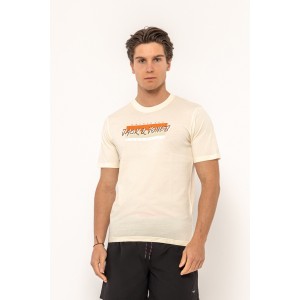 T-shirt Jack n Jones εκρού T-shirt Jack n Jones εκρού