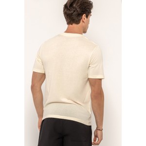 T-shirt Jack n Jones εκρού T-shirt Jack n Jones εκρού