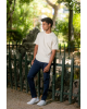T-shirt Jack n Jones εκρού ΚΟΝΤΟΜΑΝΙΚΕΣ