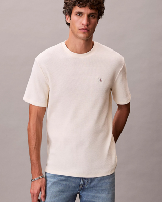 T-shirt Calvin Klein εκρού