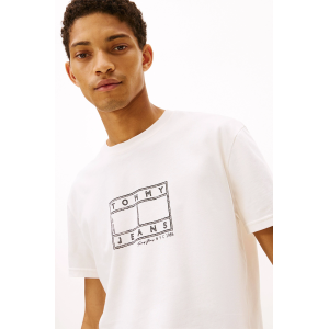 T-shirt Tommy Jeans εκρού