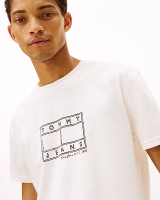 T-shirt Tommy Jeans εκρού