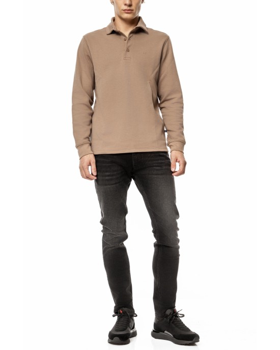 Μπλούζα Artisti Italiani μπεζ ΜΑΚΡΥΜΑΝΙΚΕΣ