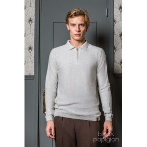 Μπλούζα πλεκτή Artisti Italiani γκρι ανοιχτό