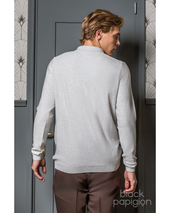 Μπλούζα πλεκτή Artisti Italiani γκρι ανοιχτό ΠΛΕΚΤΕΣ