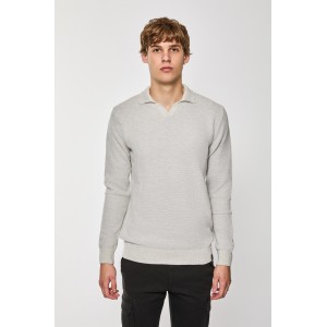 Μπλούζα πλεκτή Artisti Italiani γκρι ανοίχτο