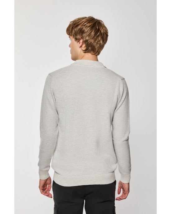 Μπλούζα πλεκτή Artisti Italiani γκρι ανοίχτο ΠΛΕΚΤΕΣ