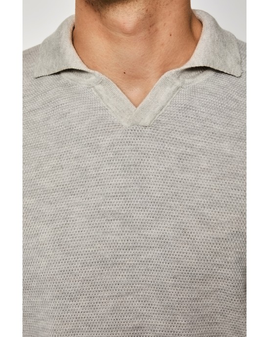 Μπλούζα πλεκτή Artisti Italiani γκρι ανοίχτο ΠΛΕΚΤΕΣ