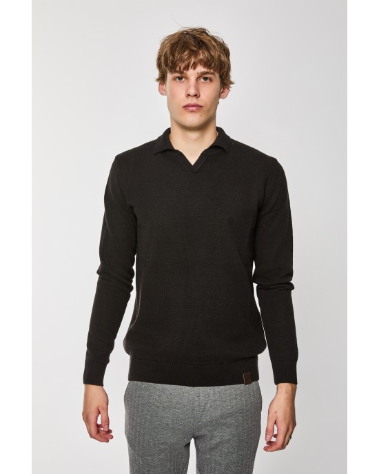 Μπλούζα πλεκτή Artisti Italiani μαύρο ΠΛΕΚΤΕΣ