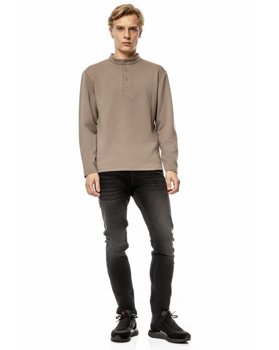 Μπλούζα Rebel μπεζ ΜΑΚΡΥΜΑΝΙΚΕΣ