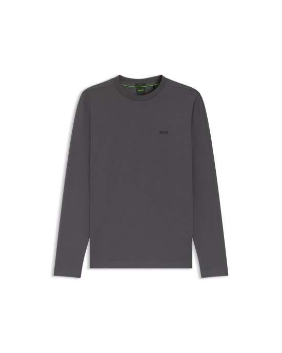 Μπλούζα Boss γκρι ΜΑΚΡΥΜΑΝΙΚΕΣ